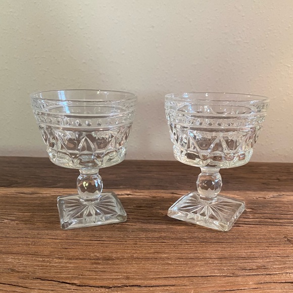 Vintage Indiana Glass Set of Two Colony Park Lane Goblets - Picture 8 of 8